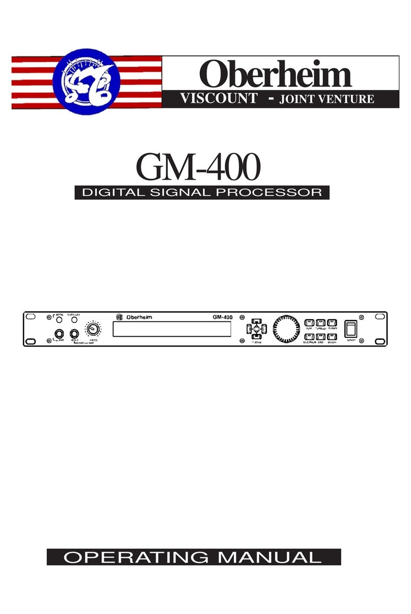 Oberheim GM-400 User manual
