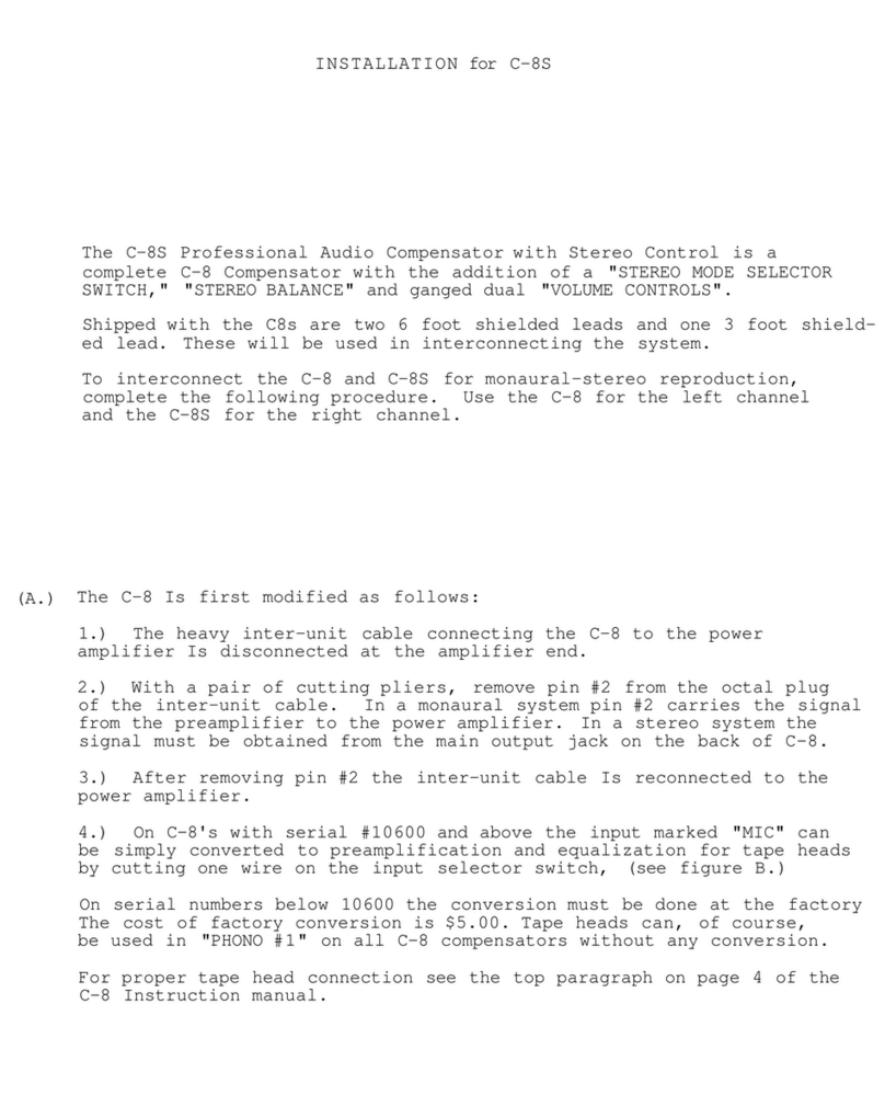 McIntosh C-8S User manual