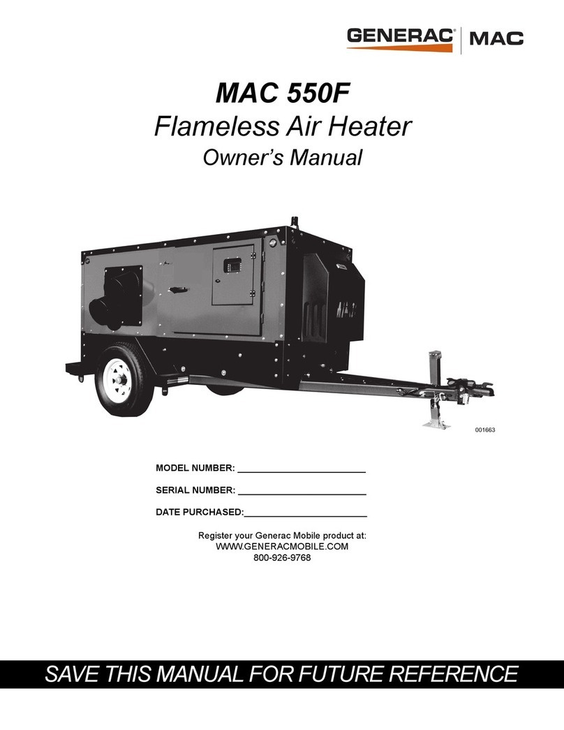 Generac Power Systems MAC 550F User manual Generac Power Systems MAC 550F User manual