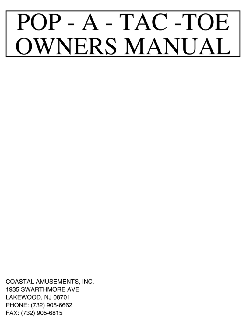 Coastal Amusements Pop-A-Tac-Toe User manual Coastal Amusements Pop-A-Tac-Toe User manual