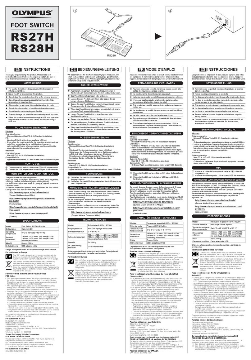 Olympus RS27H manual