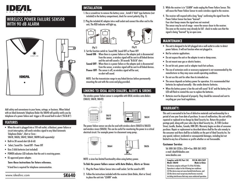 IDEAL SK640 instructions