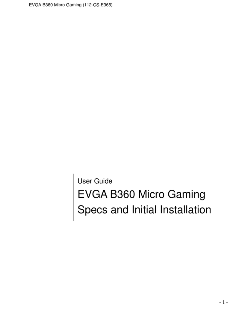 EVGA B360 Micro Gaming User manual EVGA B360 Micro Gaming User manual