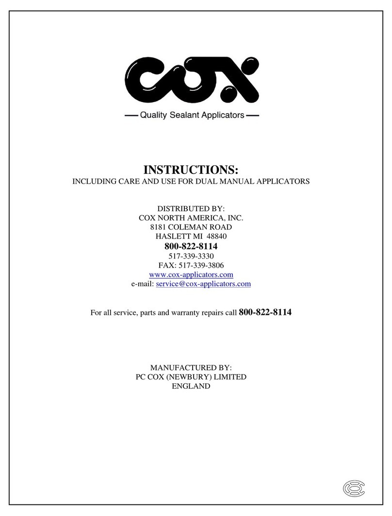 COX M300XL instructions