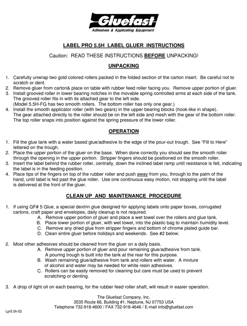 Gluefast LABEL PRO 5.5H Instructions for use