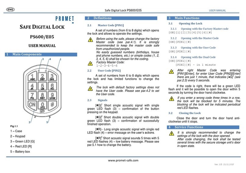 Promet PS600/E05 user manual