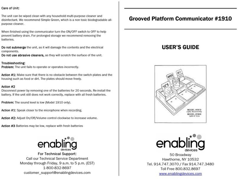 Enabling Devices 1910 User manual Enabling Devices 1910 User manual