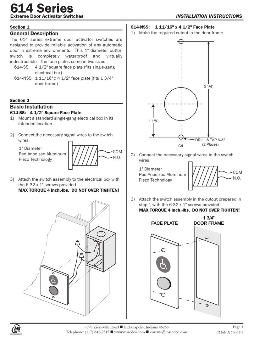 MS Sedco 614 Series installation instructions