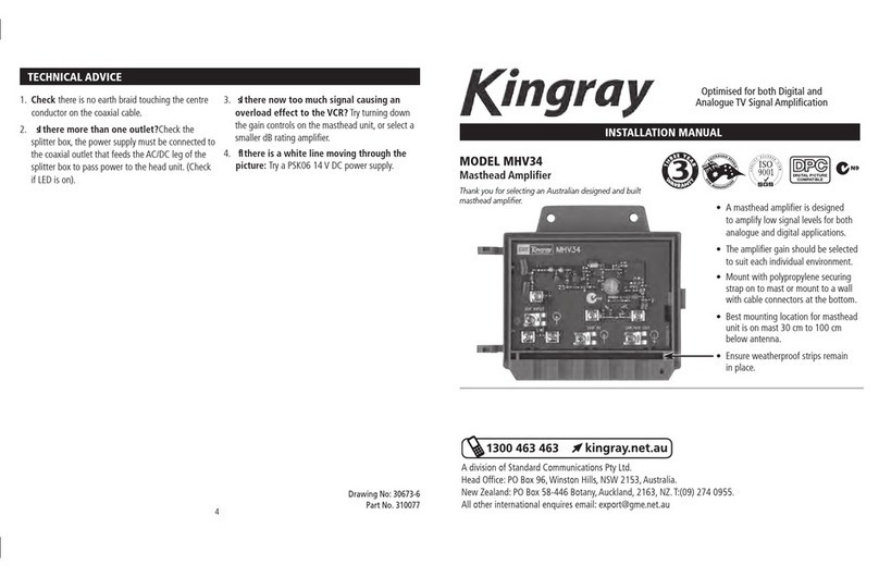 Kingray MHV34 installation manual