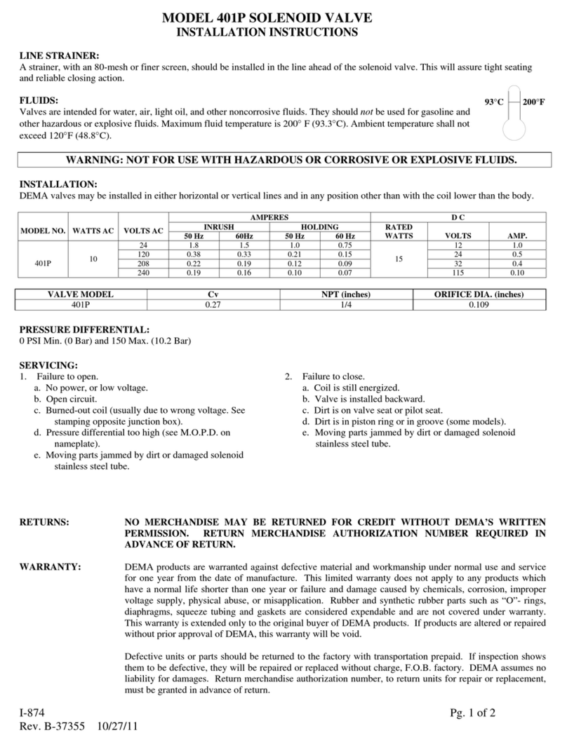 DEMA 401P installation instructions