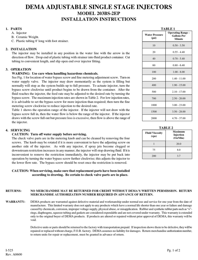 DEMA 203BS-2EP installation instructions