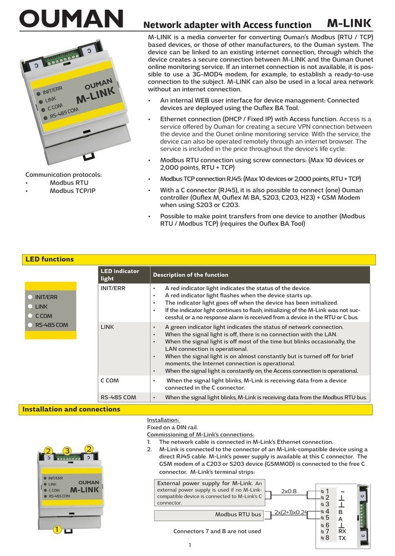 OUMAN M-LINK manual