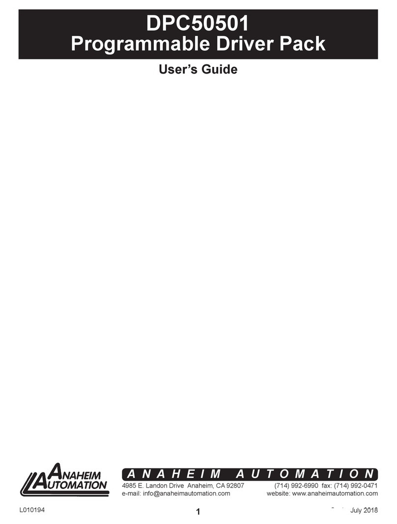Anaheim Automation DPC50501 User manual