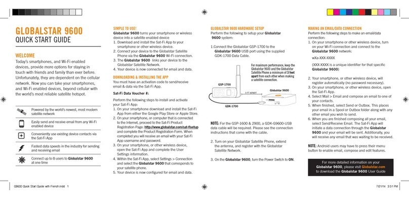 Globalstar 9600 quick start guide