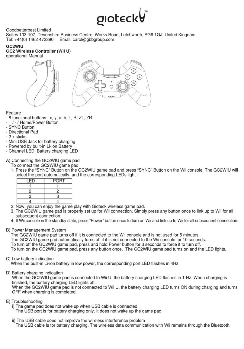 Gioteck GC2 WI U Quick start guide