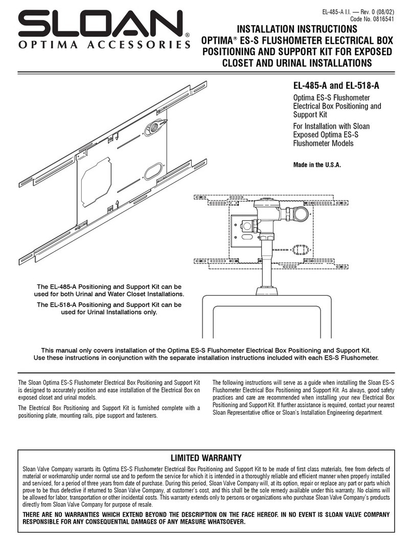 Sloan EL-485-A installation instructions