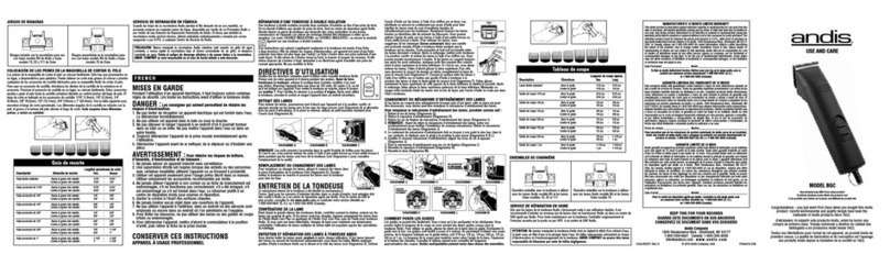 Andis BGC Installation instructions
