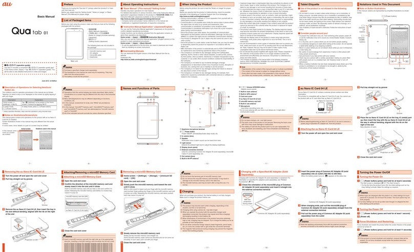 AU Qua Tab 01 Basic Manual