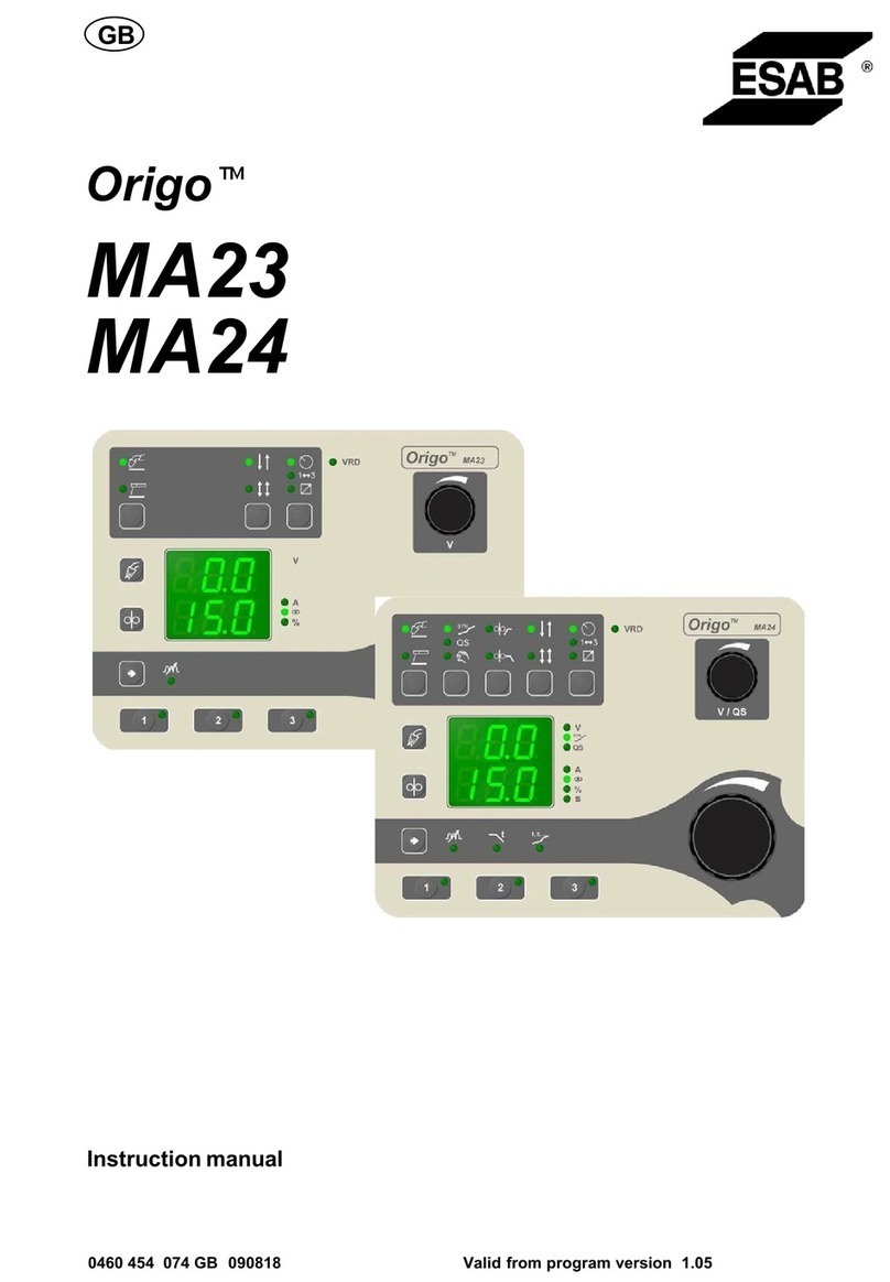 ESAB Origo MA23 User manual