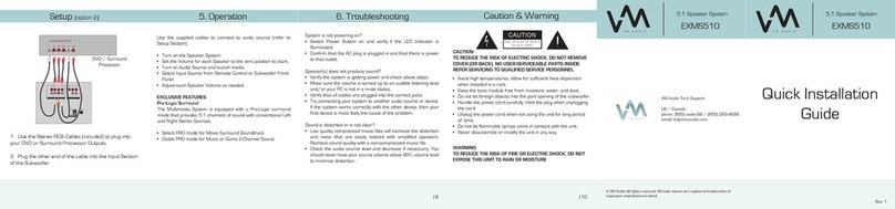 VM Audio EXMS510 Quick installation guide
