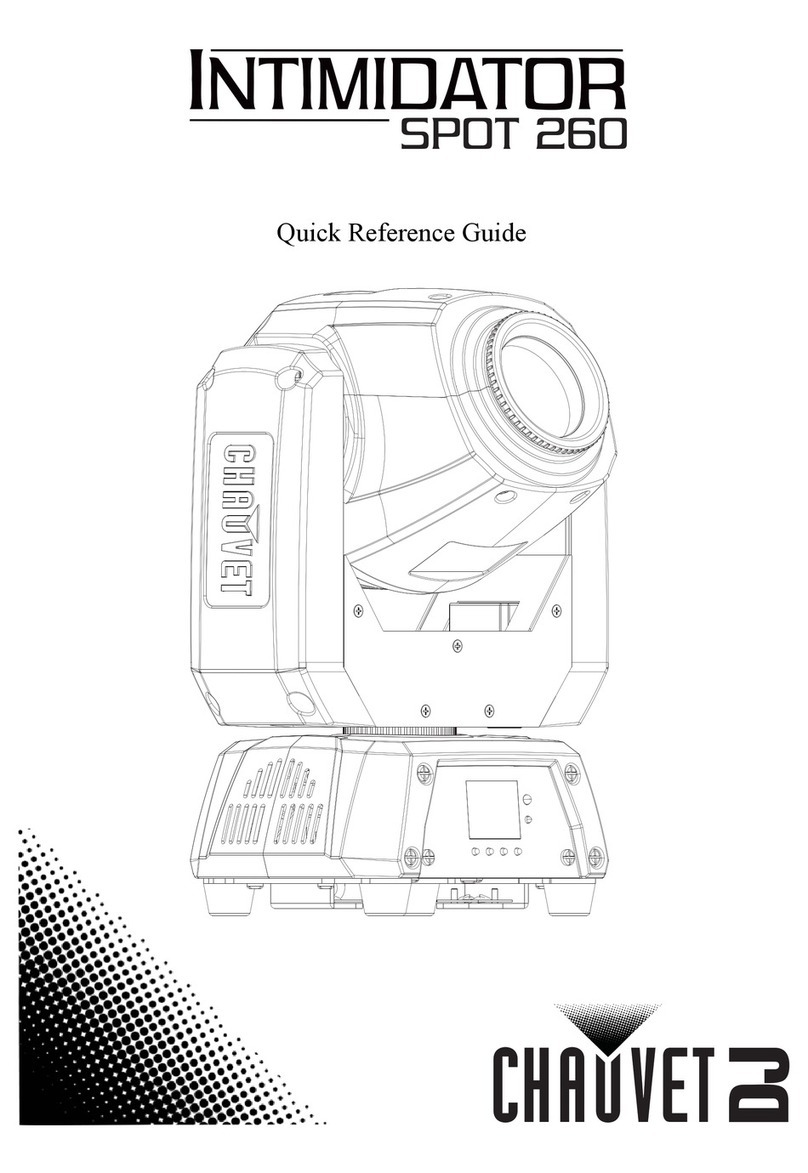 Chauvet DJ INTIMIDATOR SPOT 260 Quick reference guide