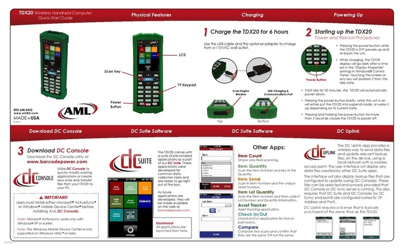 AML TDX20 quick start guide