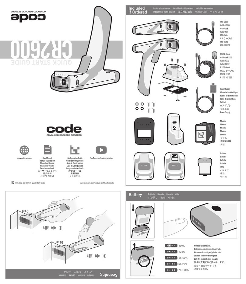 Code CORTEXJPOS CR2600 quick start guide