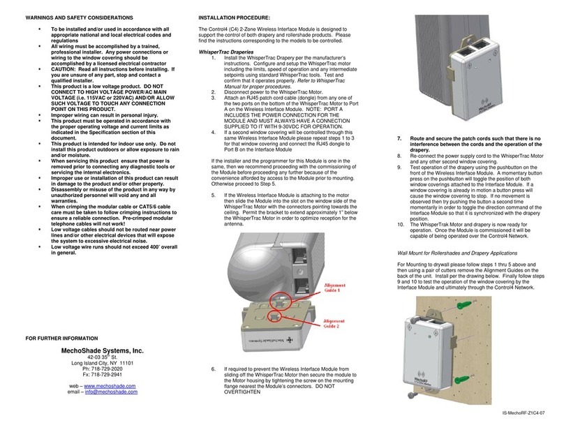 Contro l4 MechoShade MechoRF Z1C4 WIIU WH AS installation guide