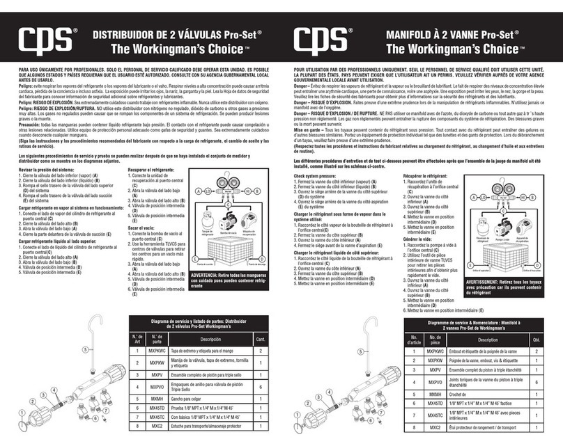 CPS Pro-Set Workingman's 2 Valve Manifold manual