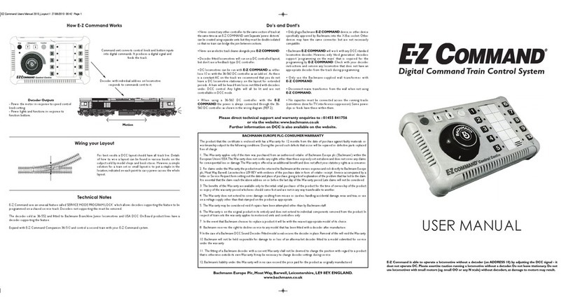 BACHMANN EUROPE Plc E-Z COMMAND DIGITAL COMMAND CONTROL SYSTEM User manual