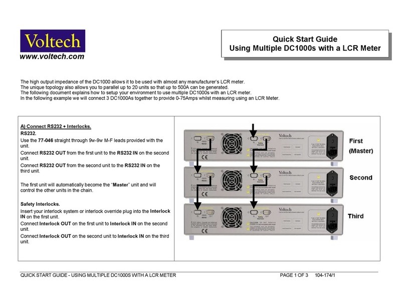 Voltech DC1000A quick start guide