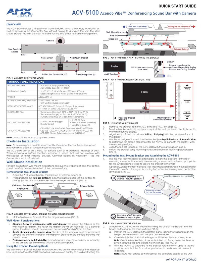 AMX ACV-5100 ACENDO VIBE quick start guide