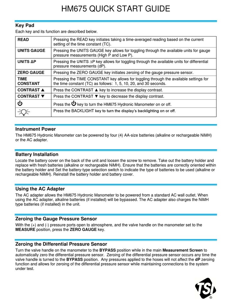 TSI Instruments HM675 Operating and maintenance instructions