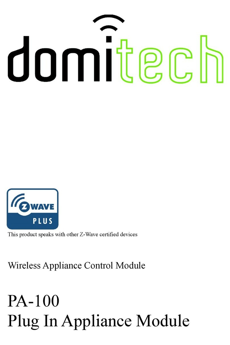 Z-Wave Domitech PA-100 manual