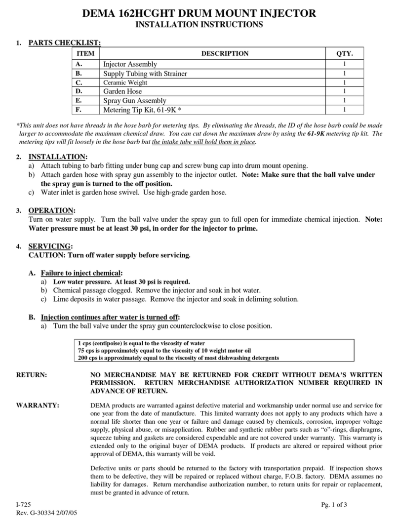 DEMA 162HCGHT installation instructions