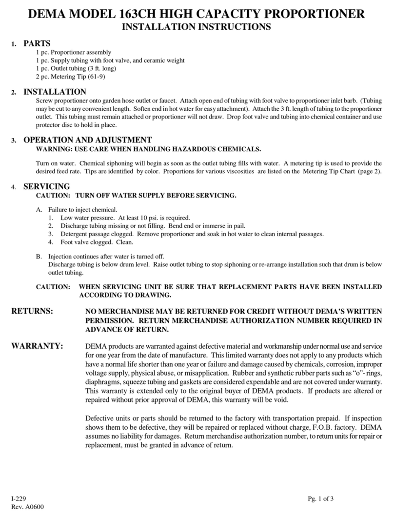 DEMA 163CH installation instructions