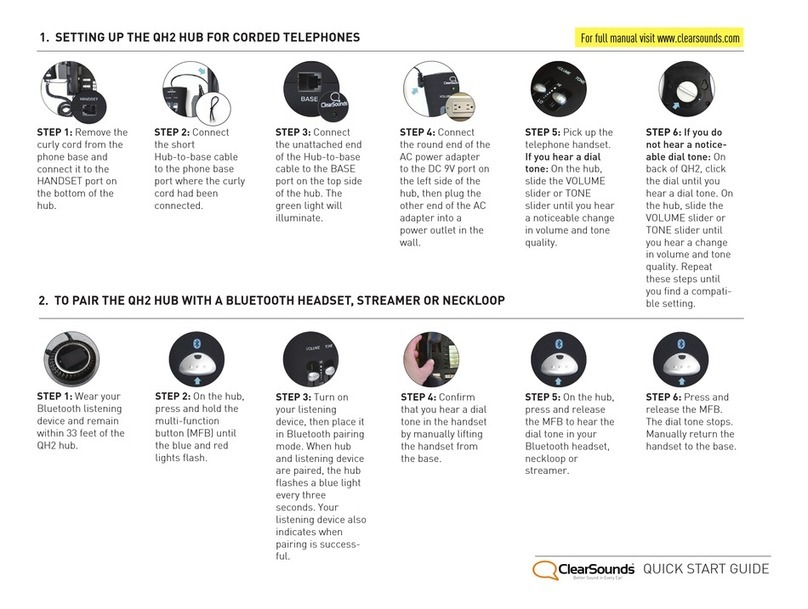 ClearSounds QH2 quick start guide