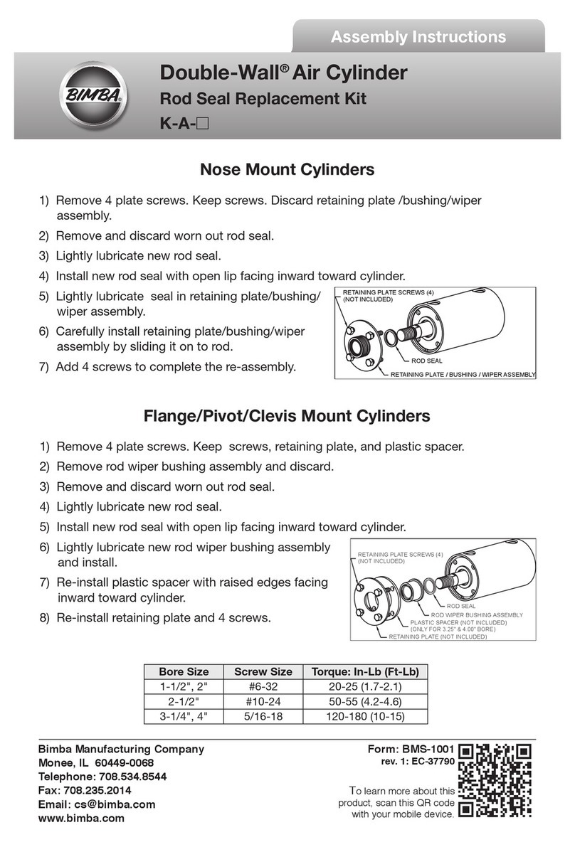Bimba Double-Wall K-A Series Assembly instructions