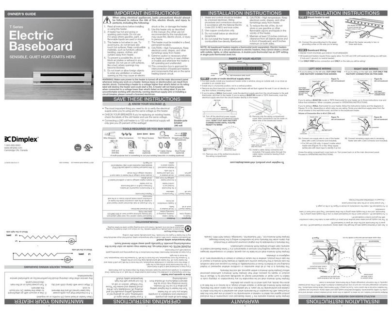 Dimplex T Series owner's guide