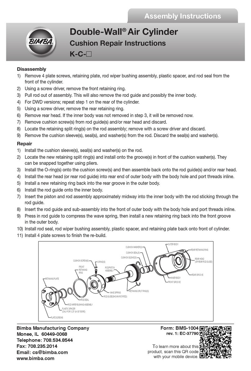 Bimba Double-Wall K-C Series Assembly instructions