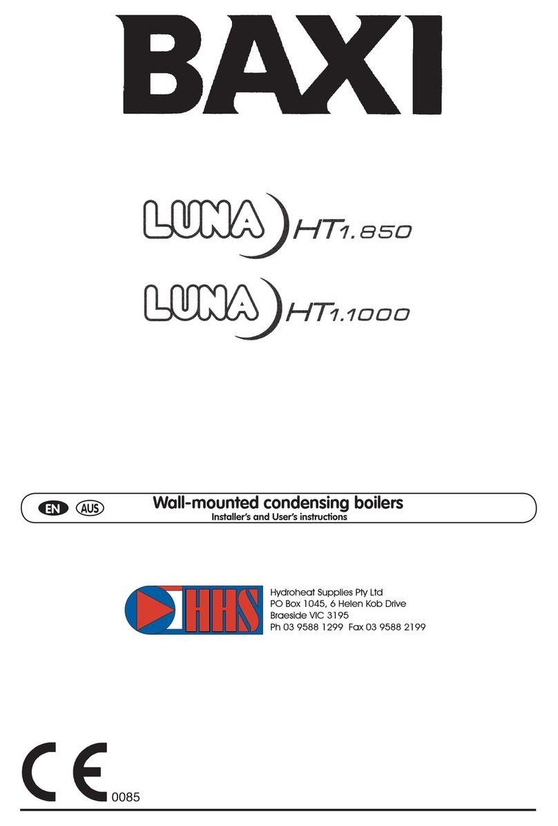 Baxi LUNA HT 1.850 Installers and users instructions