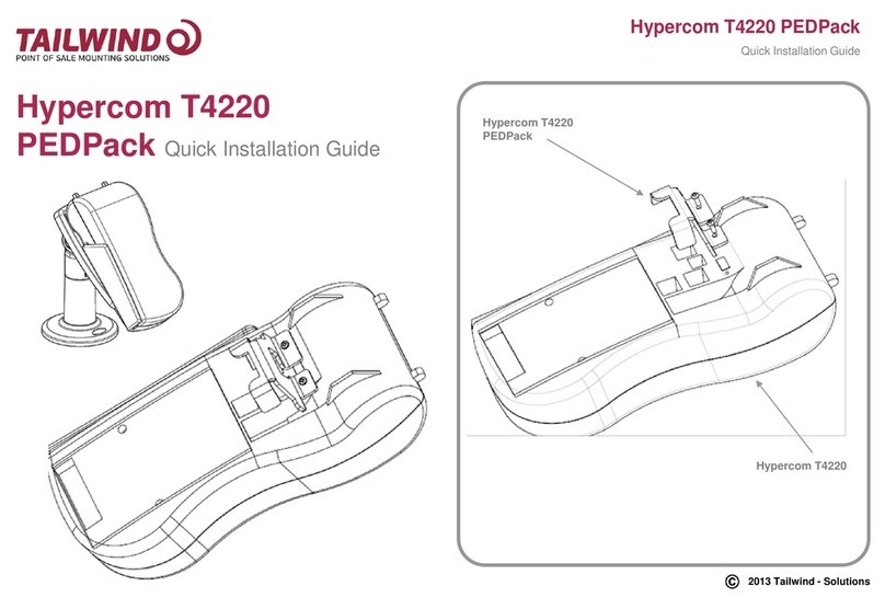Hypercom T4220 PEDPack Quick installation guide