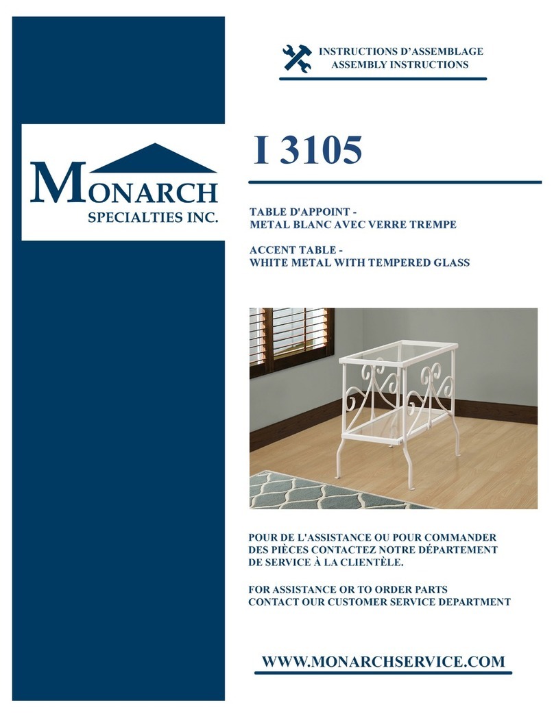 Monarch Specialties I 3105 Assembly instructions