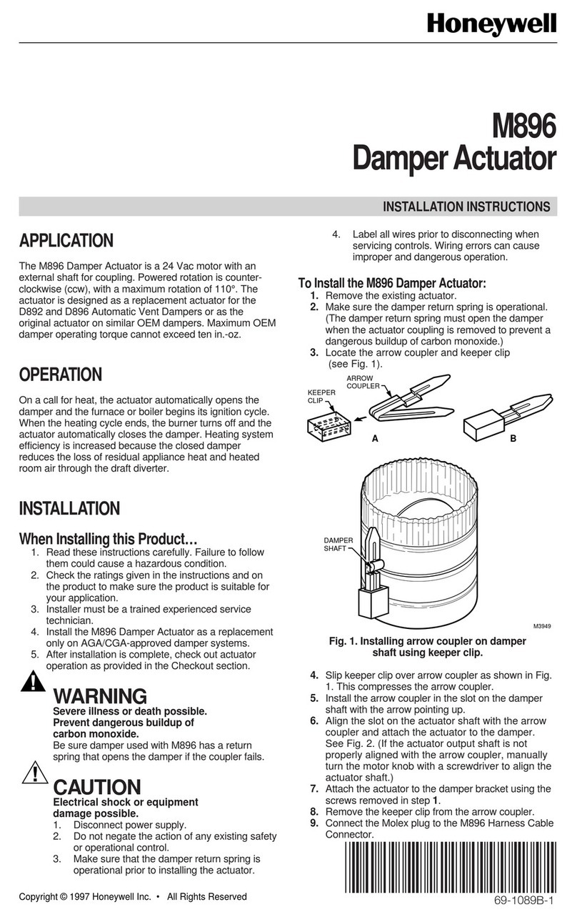 Honeywell M896 User manual Honeywell M896 User manual