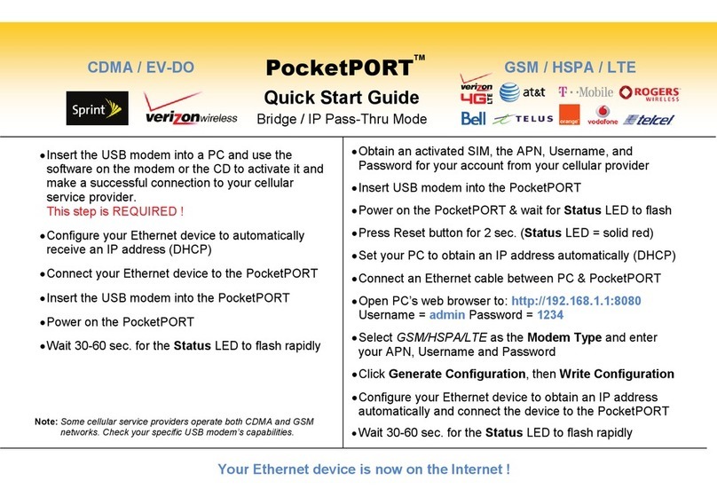 Proxicast PocketPORT quick start guide