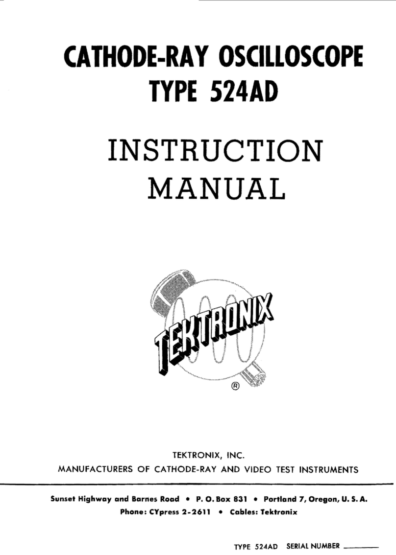 Tektronix 524AD series User manual Tektronix 524AD series User manual