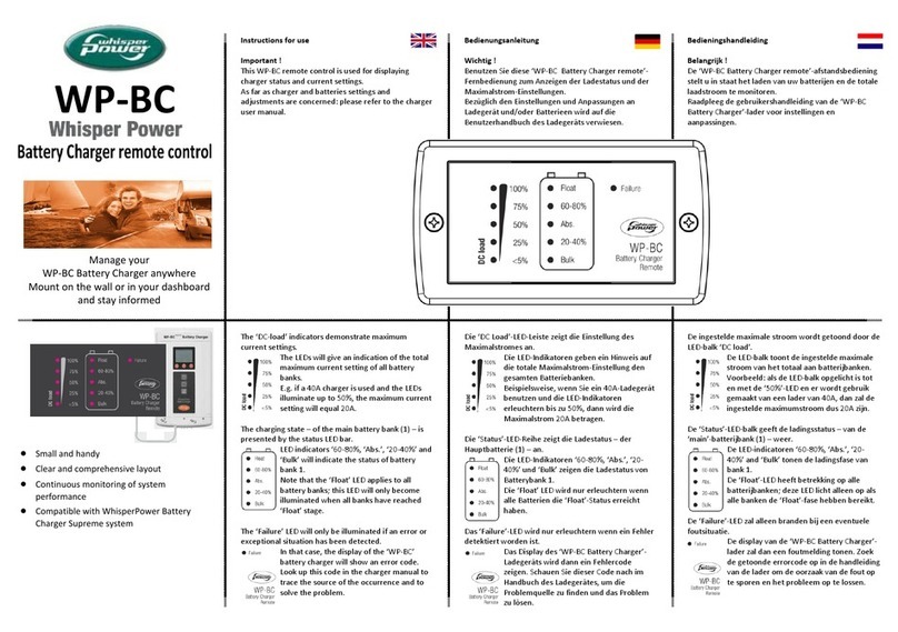 WhisperPower WP-BC Instructions for use