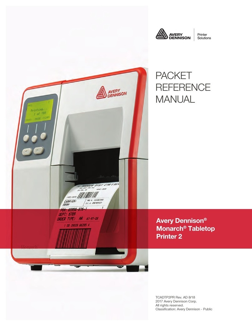 Avery Dennison Monarch Tabletop Printer 2 User manual Avery Dennison Monarch Tabletop Printer 2 User manual