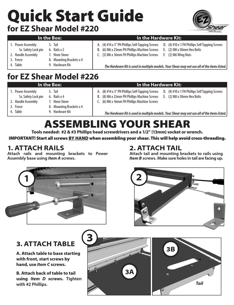 EZ Shear 220 quick start guide