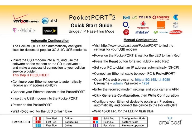 Proxicast PocketPORT 2 quick start guide